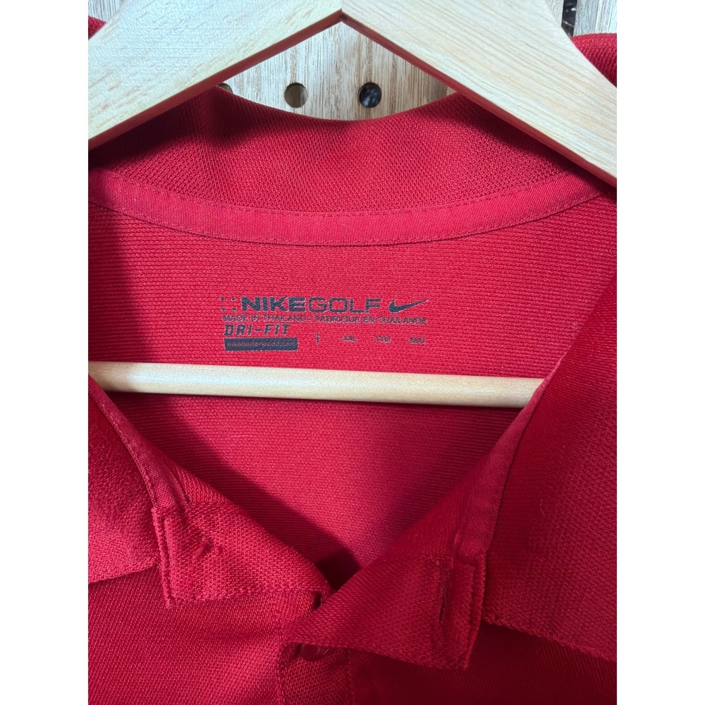 Nike Golf Dri-FIT Mens XXL Red Short Sleeve Polo Shirt Performance Athletic Tee - Picture 2 of 4